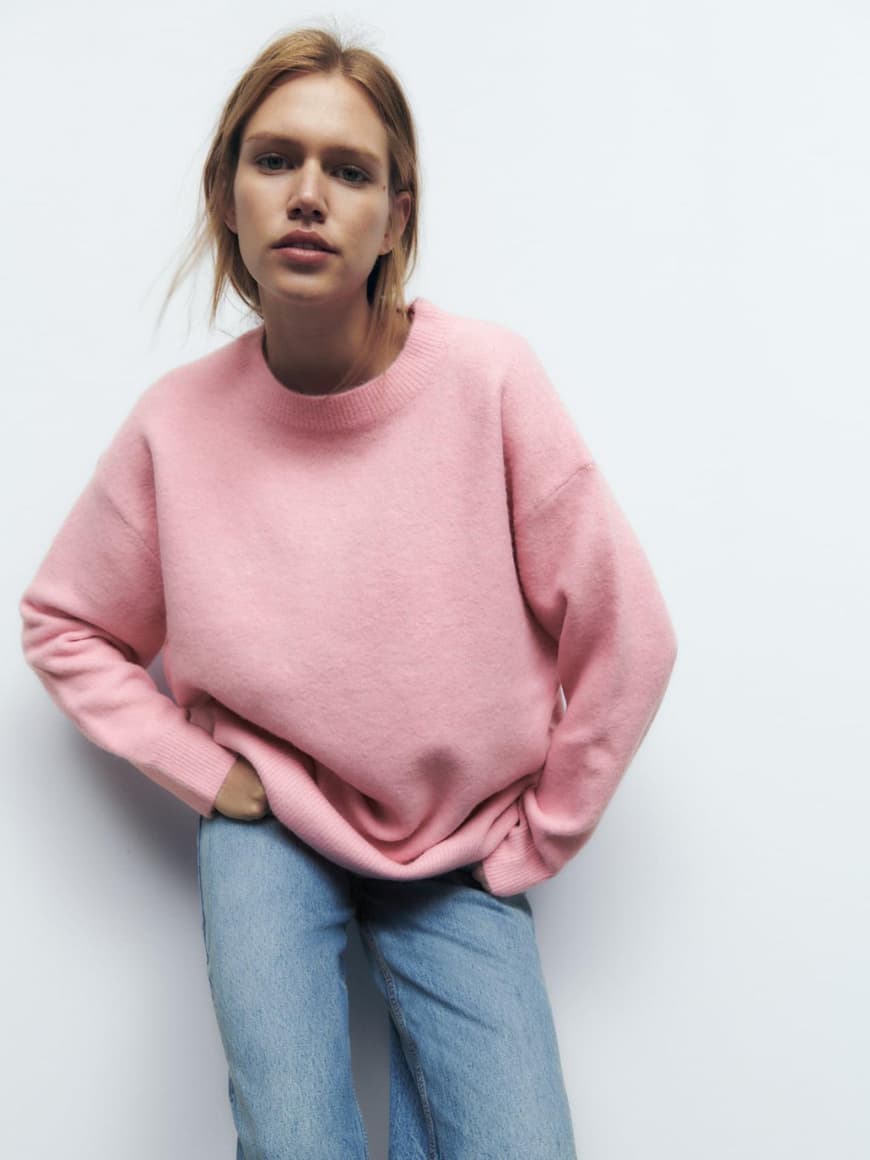 Zara pullover rosa blau Clearance